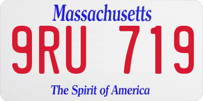 MA license plate 9RU719