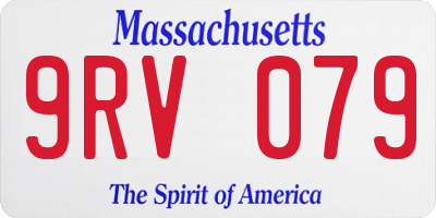 MA license plate 9RV079
