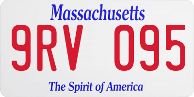 MA license plate 9RV095