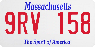 MA license plate 9RV158