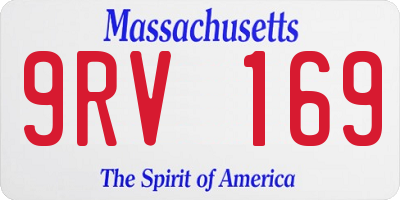 MA license plate 9RV169