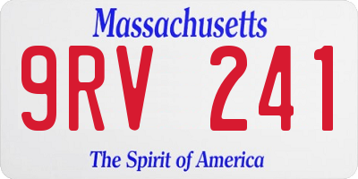 MA license plate 9RV241