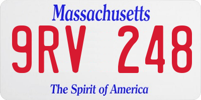 MA license plate 9RV248