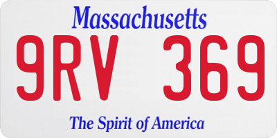 MA license plate 9RV369