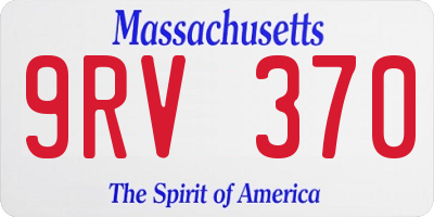 MA license plate 9RV370