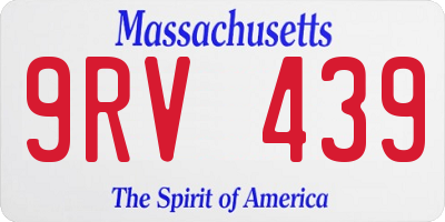 MA license plate 9RV439