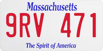 MA license plate 9RV471