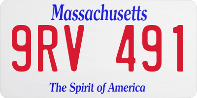 MA license plate 9RV491