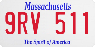 MA license plate 9RV511