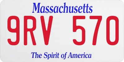 MA license plate 9RV570
