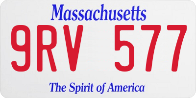 MA license plate 9RV577
