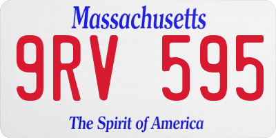 MA license plate 9RV595