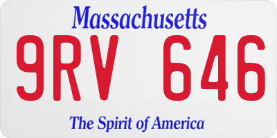 MA license plate 9RV646