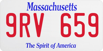 MA license plate 9RV659