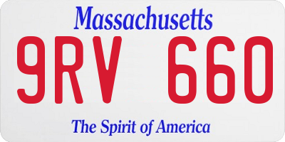 MA license plate 9RV660