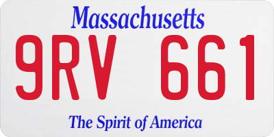 MA license plate 9RV661