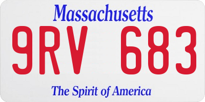 MA license plate 9RV683