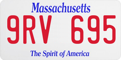 MA license plate 9RV695