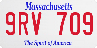 MA license plate 9RV709