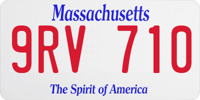 MA license plate 9RV710