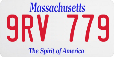 MA license plate 9RV779