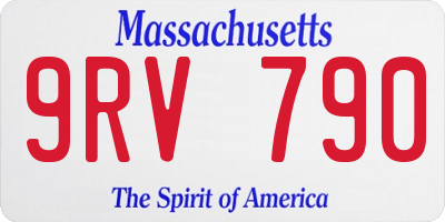 MA license plate 9RV790