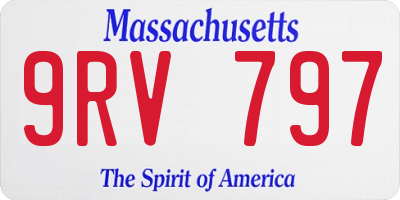 MA license plate 9RV797