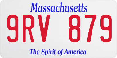MA license plate 9RV879