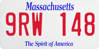MA license plate 9RW148