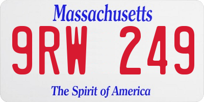 MA license plate 9RW249