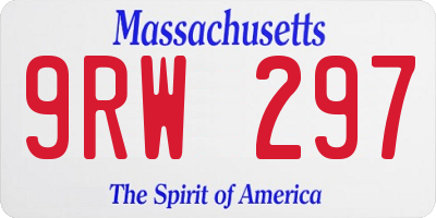 MA license plate 9RW297