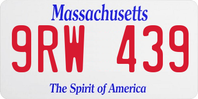 MA license plate 9RW439