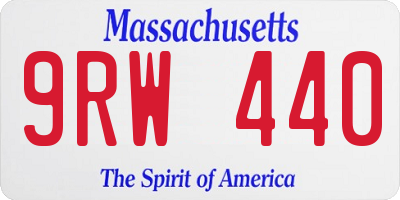MA license plate 9RW440