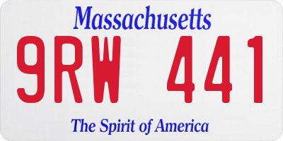 MA license plate 9RW441