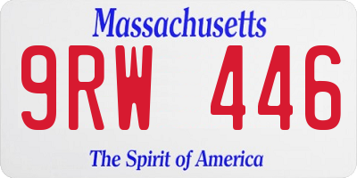 MA license plate 9RW446