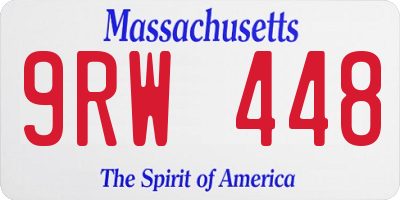 MA license plate 9RW448