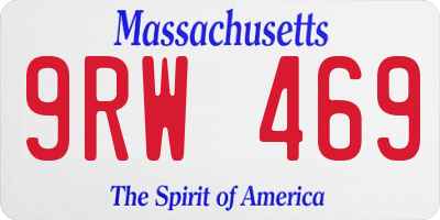 MA license plate 9RW469