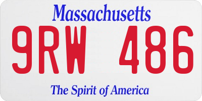 MA license plate 9RW486