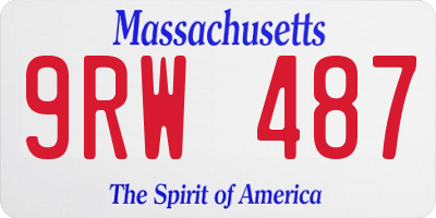 MA license plate 9RW487