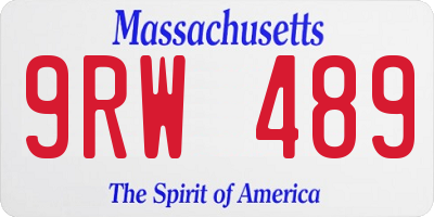 MA license plate 9RW489