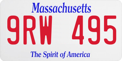 MA license plate 9RW495