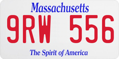 MA license plate 9RW556