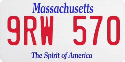 MA license plate 9RW570