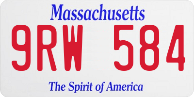 MA license plate 9RW584