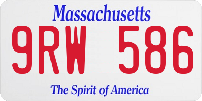 MA license plate 9RW586