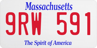 MA license plate 9RW591