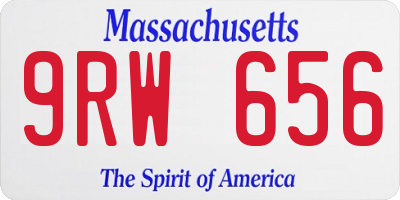 MA license plate 9RW656
