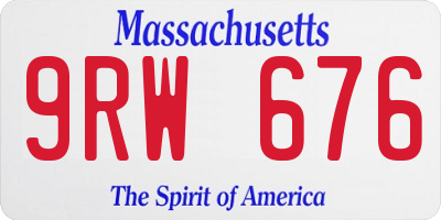 MA license plate 9RW676