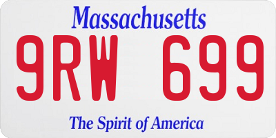 MA license plate 9RW699