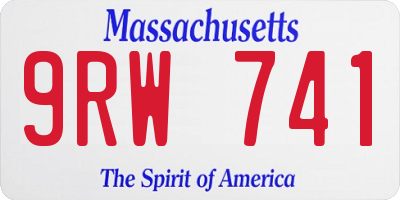 MA license plate 9RW741